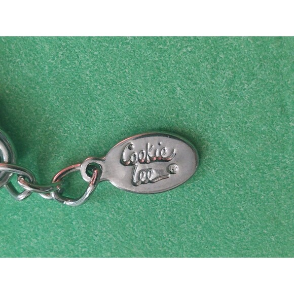 Cute cookie lee blue flowers ab rhinestone necklace+ bonus unsigned brooch - Picture 7 of 11